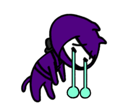 Ninja cat, Murasaki sticker #3649677