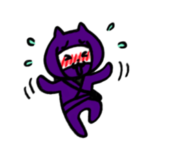Ninja cat, Murasaki sticker #3649680