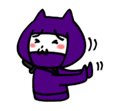 Ninja cat, Murasaki sticker #3649682