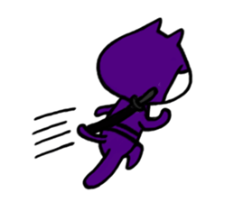 Ninja cat, Murasaki sticker #3649685