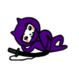 Ninja cat, Murasaki sticker #3649688