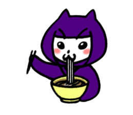 Ninja cat, Murasaki sticker #3649689