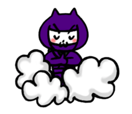 Ninja cat, Murasaki sticker #3649694