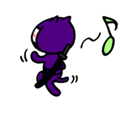 Ninja cat, Murasaki sticker #3649696