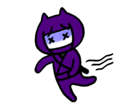 Ninja cat, Murasaki sticker #3649700