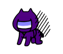 Ninja cat, Murasaki sticker #3649701