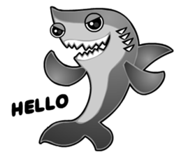 Kawaii Cool Shark sticker #3649783