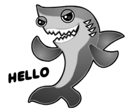 Kawaii Cool Shark sticker #3649783