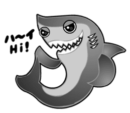 Kawaii Cool Shark sticker #3649784