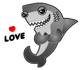 Kawaii Cool Shark sticker #3649785