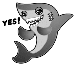 Kawaii Cool Shark sticker #3649786
