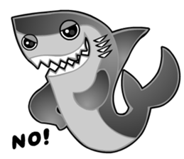 Kawaii Cool Shark sticker #3649787