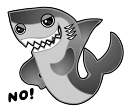 Kawaii Cool Shark sticker #3649787