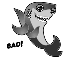Kawaii Cool Shark sticker #3649788