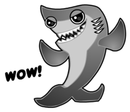 Kawaii Cool Shark sticker #3649789