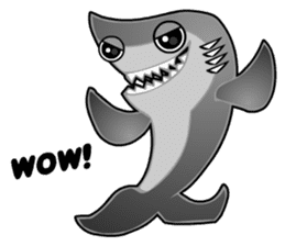 Kawaii Cool Shark sticker #3649789