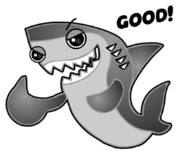 Kawaii Cool Shark sticker #3649790