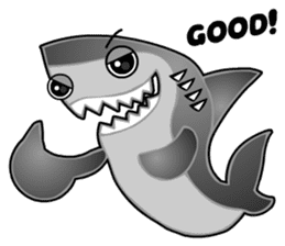 Kawaii Cool Shark sticker #3649790
