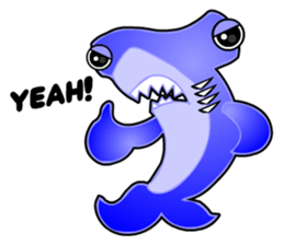 Kawaii Cool Shark sticker #3649794