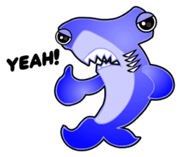 Kawaii Cool Shark sticker #3649794