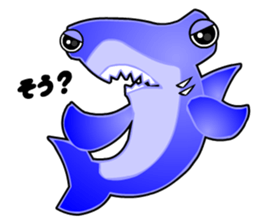 Kawaii Cool Shark sticker #3649797