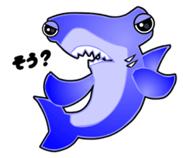 Kawaii Cool Shark sticker #3649797