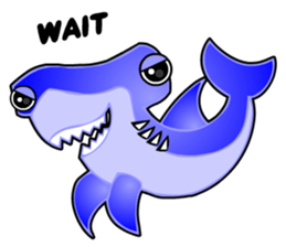Kawaii Cool Shark sticker #3649801