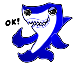 Kawaii Cool Shark sticker #3649809