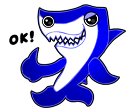 Kawaii Cool Shark sticker #3649809
