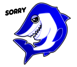Kawaii Cool Shark sticker #3649810