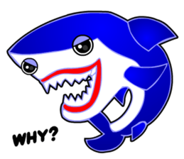 Kawaii Cool Shark sticker #3649813