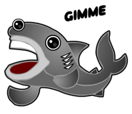 Kawaii Cool Shark sticker #3649819
