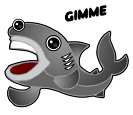 Kawaii Cool Shark sticker #3649819