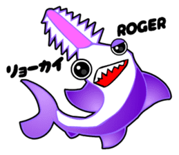 Kawaii Cool Shark sticker #3649821