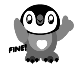 kawaii Comical Penguin sticker #3650076
