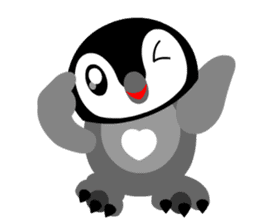 kawaii Comical Penguin sticker #3650088