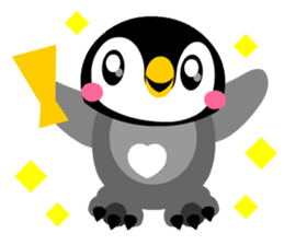 kawaii Comical Penguin sticker #3650093