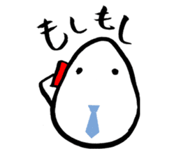 hand-writing office worker,TAMAGO-chan sticker #3650103