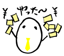 hand-writing office worker,TAMAGO-chan sticker #3650134