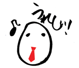 hand-writing office worker,TAMAGO-chan sticker #3650137