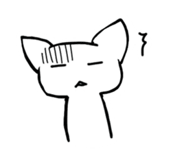 Sleepy white cat sticker #3650219
