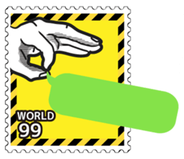 Stamp Sticker (WORLD 99) sticker #3650581
