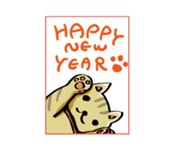 Kawaii New Year's card sticker #3652710