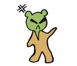 rainbow bear kumanosuke sticker #3654090