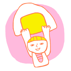 Sticker of rice ball boy