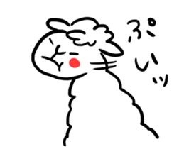 Mischievous alpaca sticker #3655572