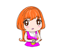 ORANGE GIRL mood articles sticker #3655796