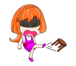 ORANGE GIRL mood articles sticker #3655804