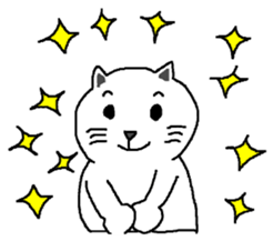 yuru cat yakko sticker #3656431