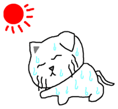 yuru cat yakko sticker #3656434